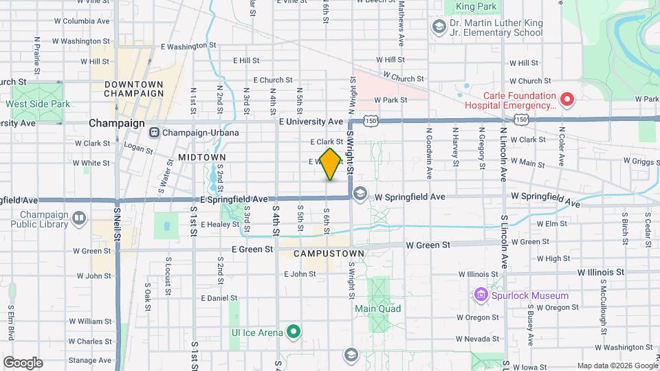 402 S 6th St Map and Location Details