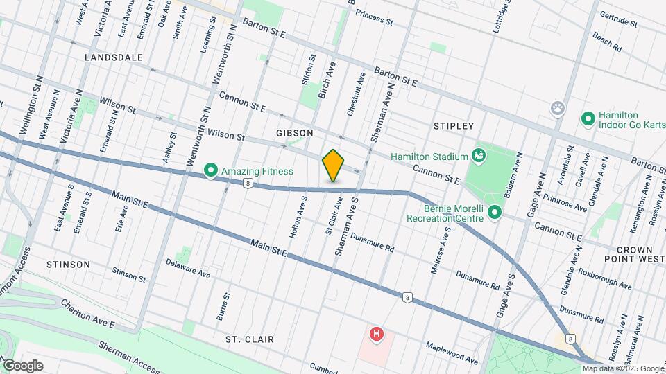 881 King St E Map and Location Details