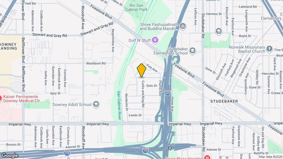 10526 Downey Norwalk Rd Map and Location Details