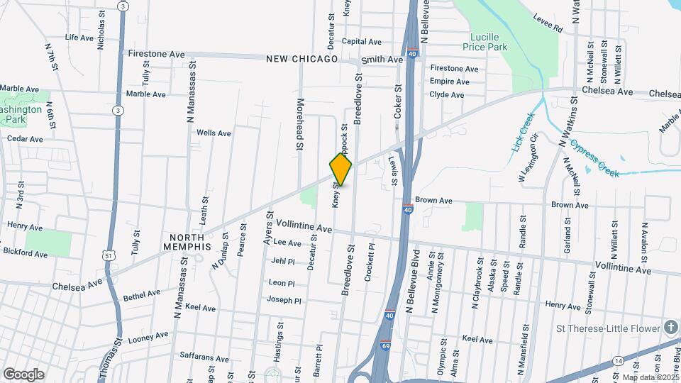 1030 Kney St Map and Location Details