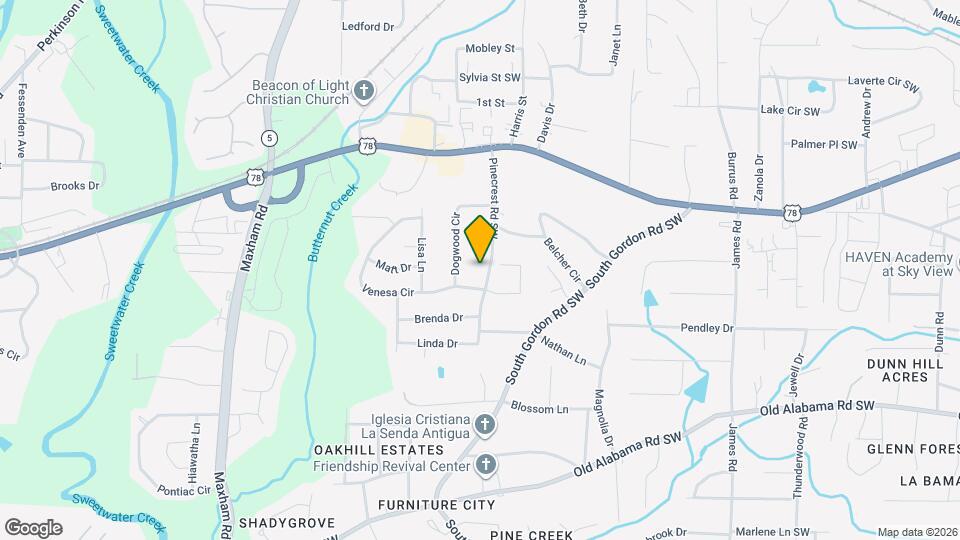 5794 Pinecrest Rd SW Map and Location Details