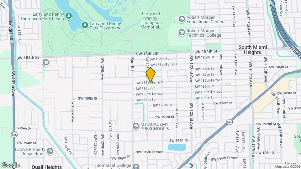 12460 SW 187th Terrace Map and Location Details