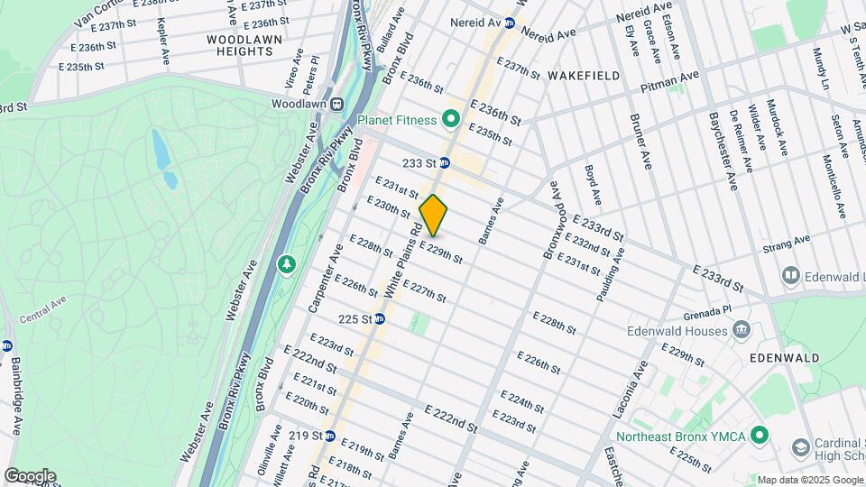 727 E 229th St Map and Location Details
