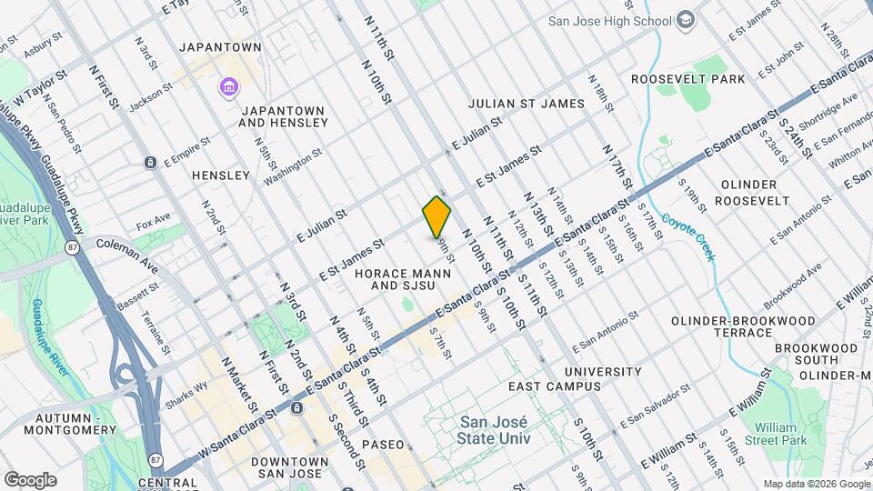 127 N 9th St Map and Location Details