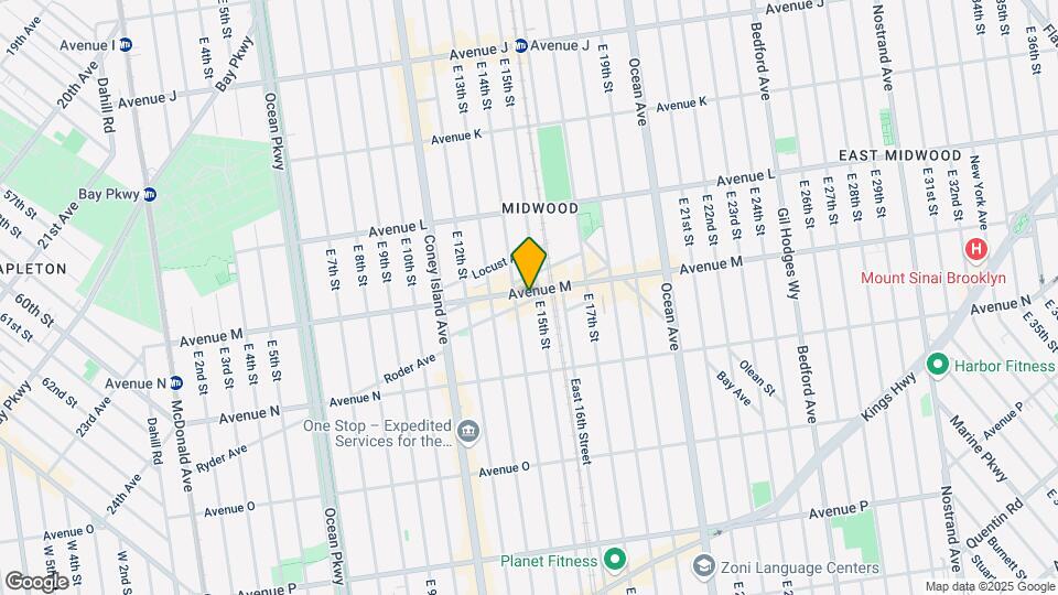 1416 Avenue M Map and Location Details