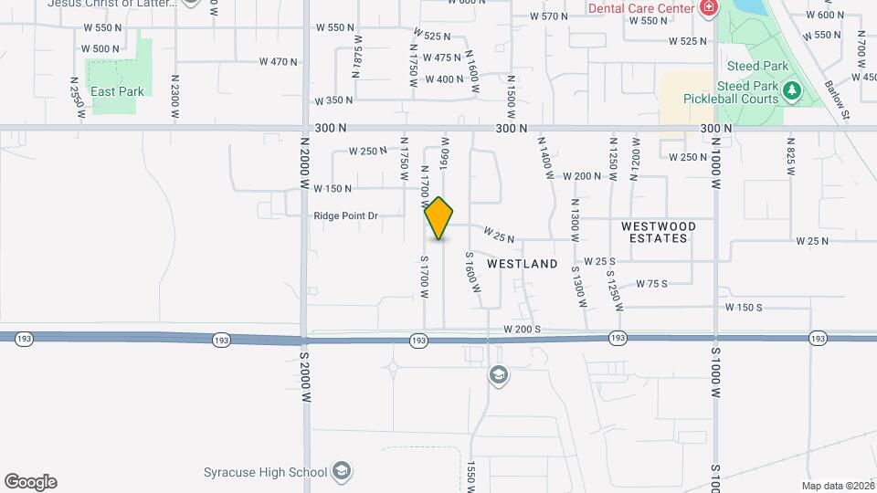 52 S 1660 W Mapa y Detalles de la Ubicación