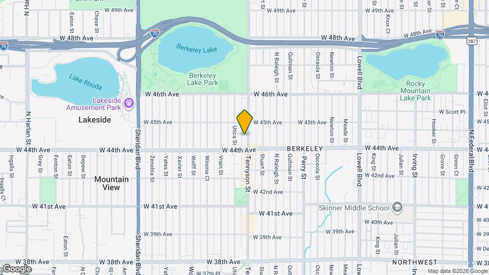 4445 Tennyson St Map and Location Details