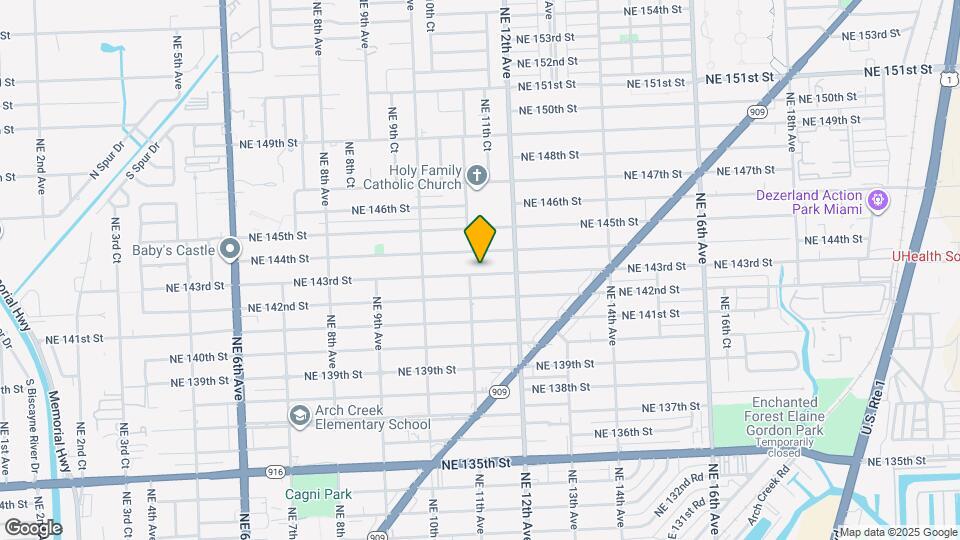1125 NE 143rd St Map and Location Details