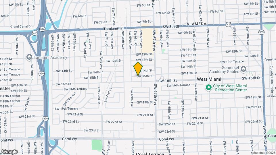 6842 SW 15th St Map and Location Details