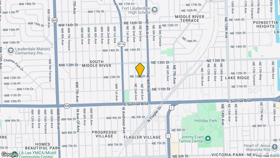 1141 NE 3rd Ave Map and Location Details