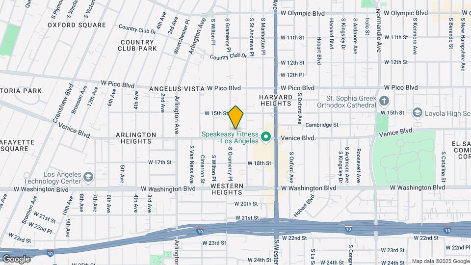 1546 S Gramercy Pl Map and Location Details