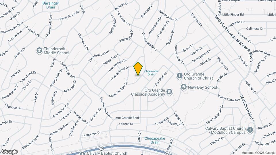 3421 Yavapai Dr Map and Location Details