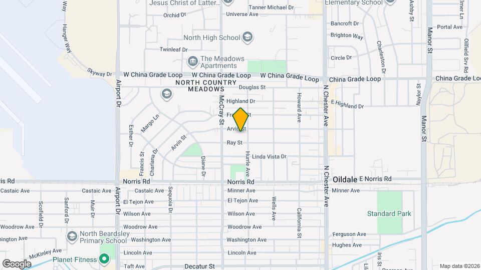 415 Arvin St Map and Location Details