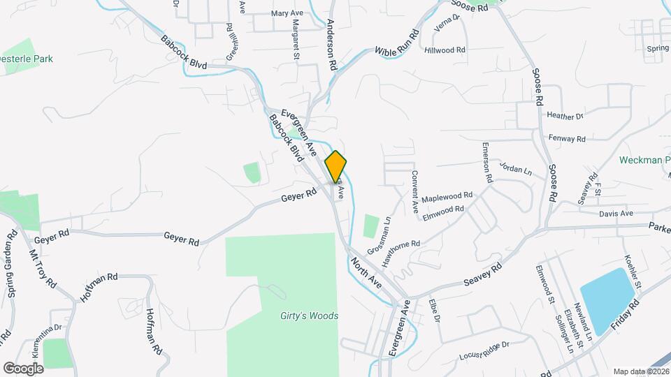 1326 Evergreen Ave Map and Location Details