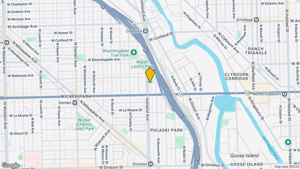 1637 N Ashland Ave Map and Location Details