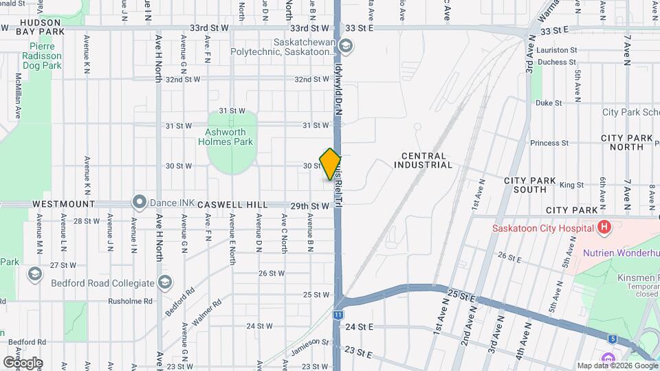 813 Idylwyld Dr N Map and Location Details