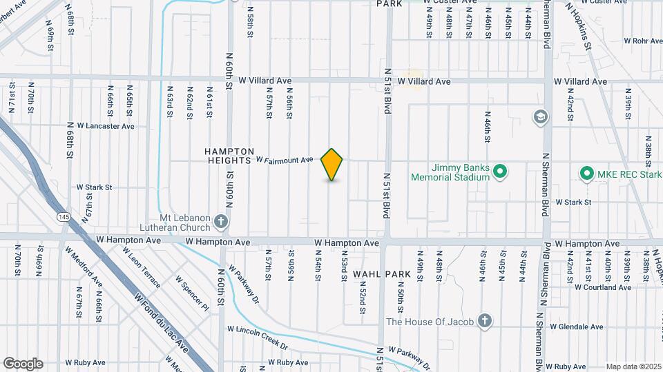 4926 N 54th St Map and Location Details