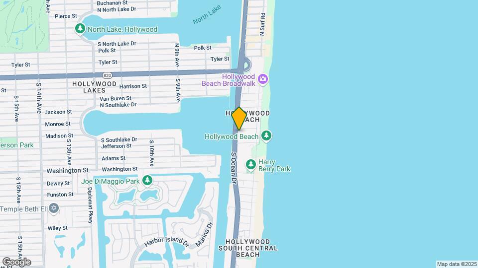 809 S Ocean Dr Map and Location Details