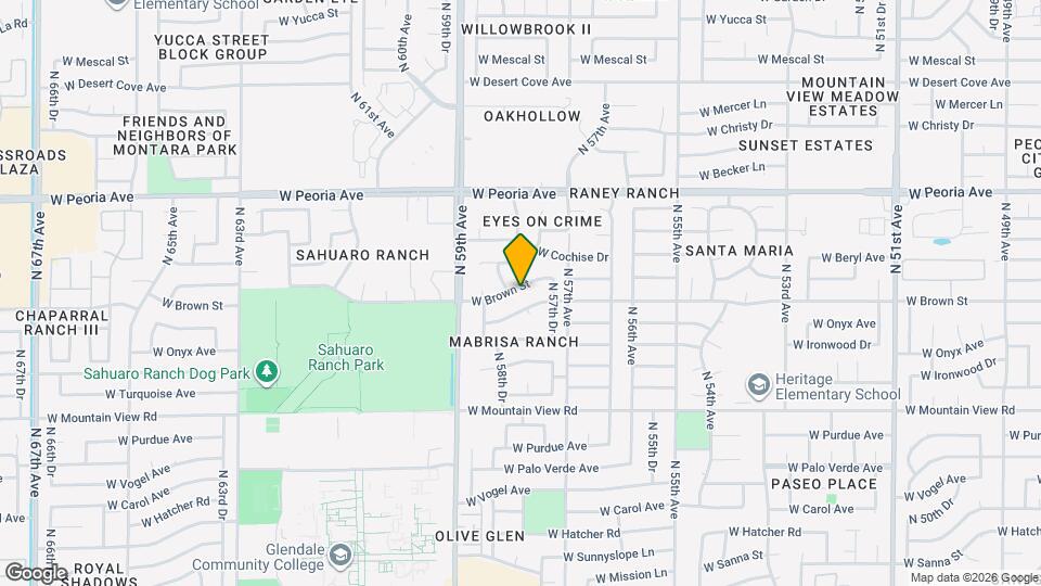 5755 W Brown St Map and Location Details