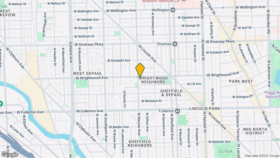 1155 W Wrightwood Ave Map and Location Details