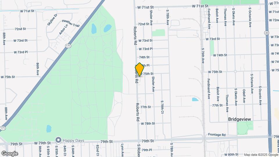 7533-7543 S Roberts Rd Map and Location Details