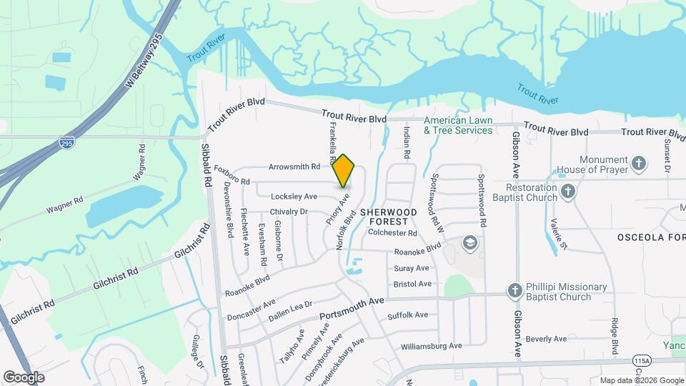 9724 Priory Ave Mapa y Detalles de la Ubicación