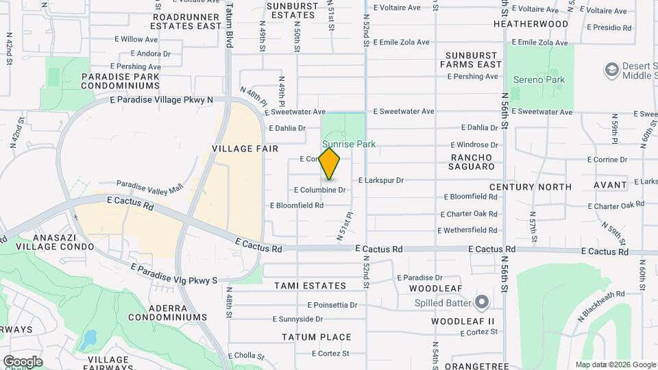 5046 E Columbine Dr Map and Location Details