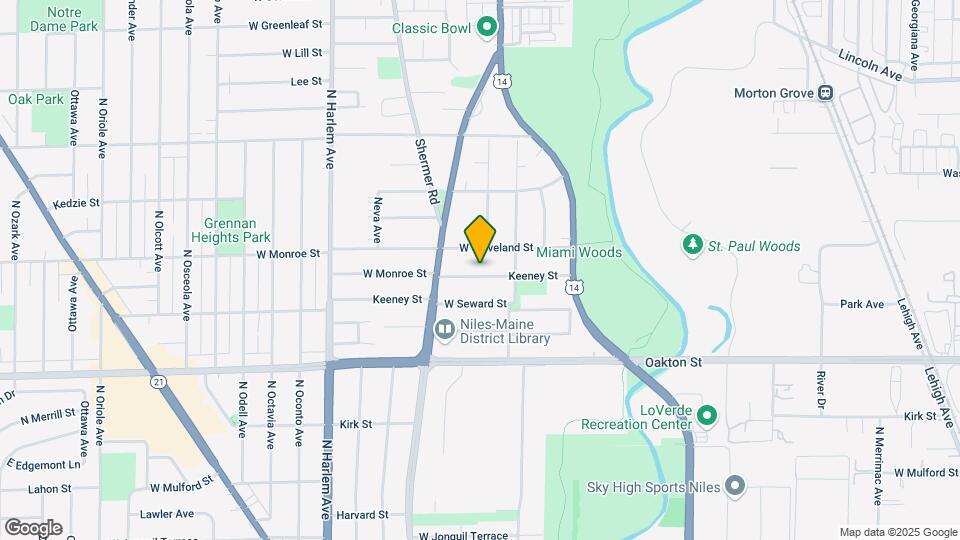 6936 W Keeney St Map and Location Details