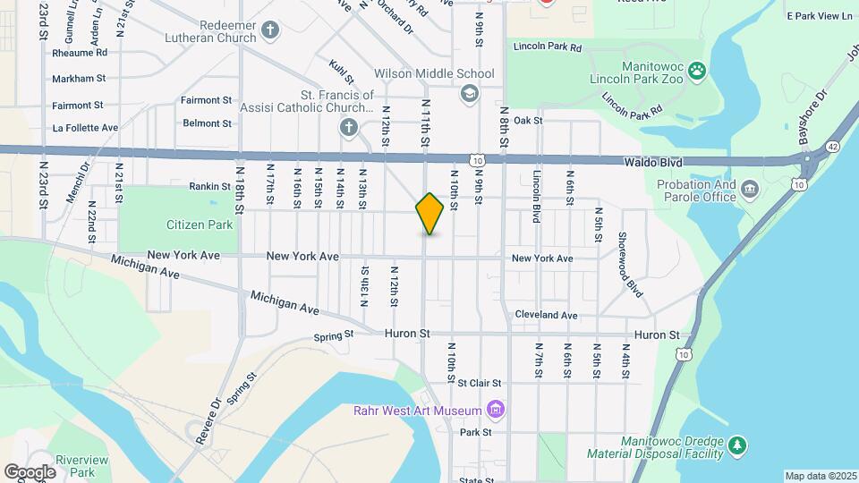 913 N 11th St Map and Location Details