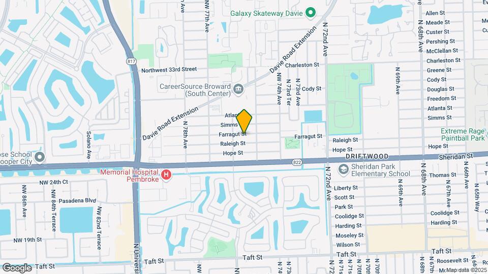 7532 Farragut St Map and Location Details