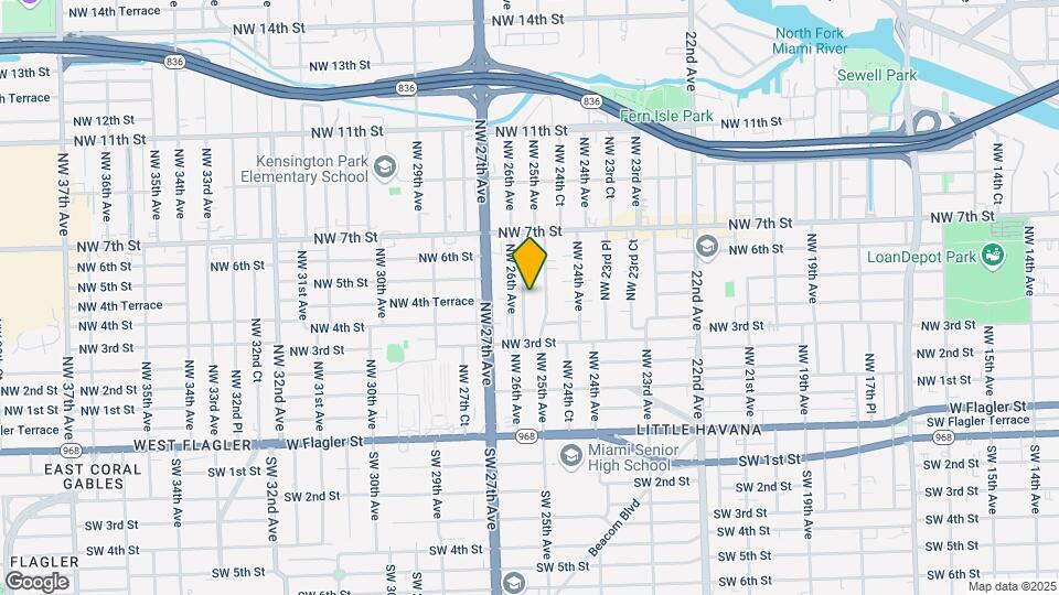 453 NW 25th Ct Map and Location Details