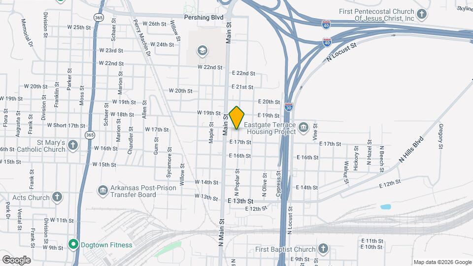 1721 N Poplar St Map and Location Details