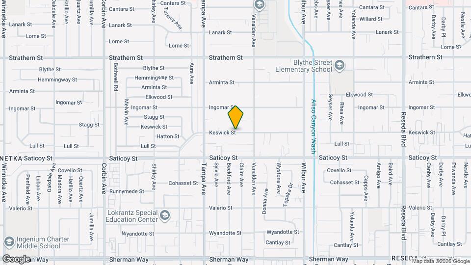 19145 Keswick St Map and Location Details
