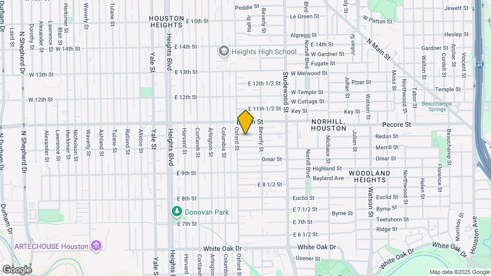 614 E 10 1/2 St Map and Location Details