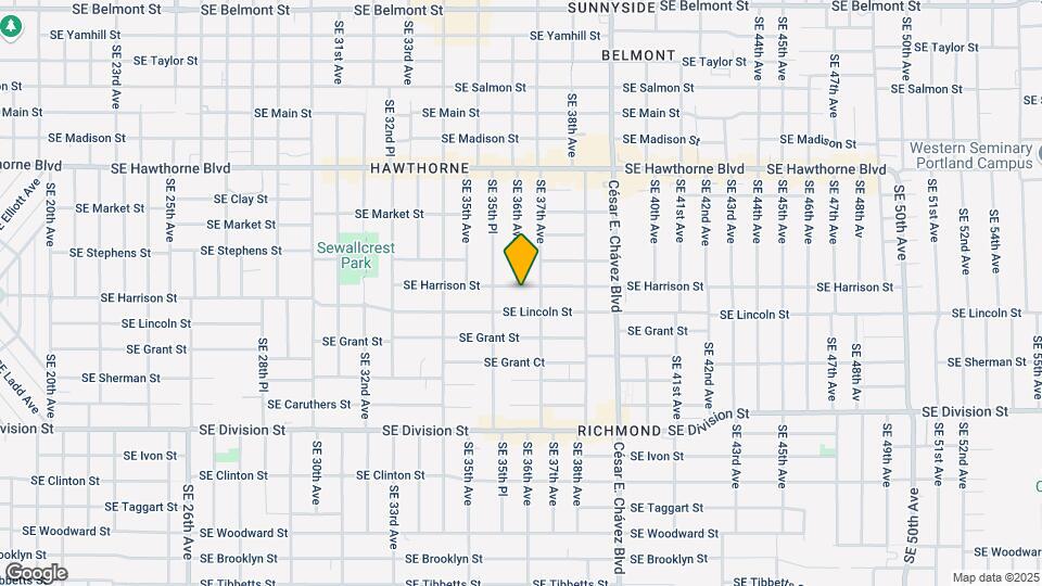 3610-3622 SE Harrison St Map and Location Details