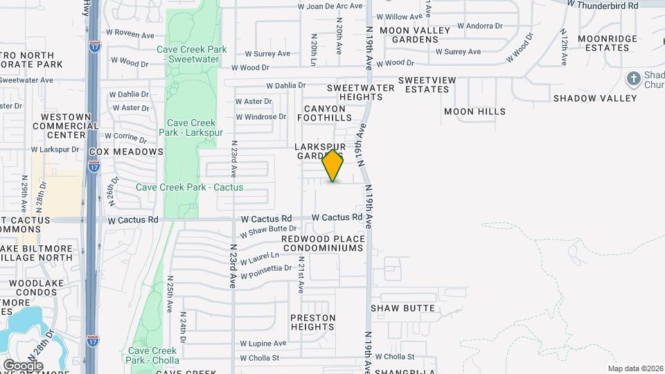 2026 W Cactus Rd Map and Location Details