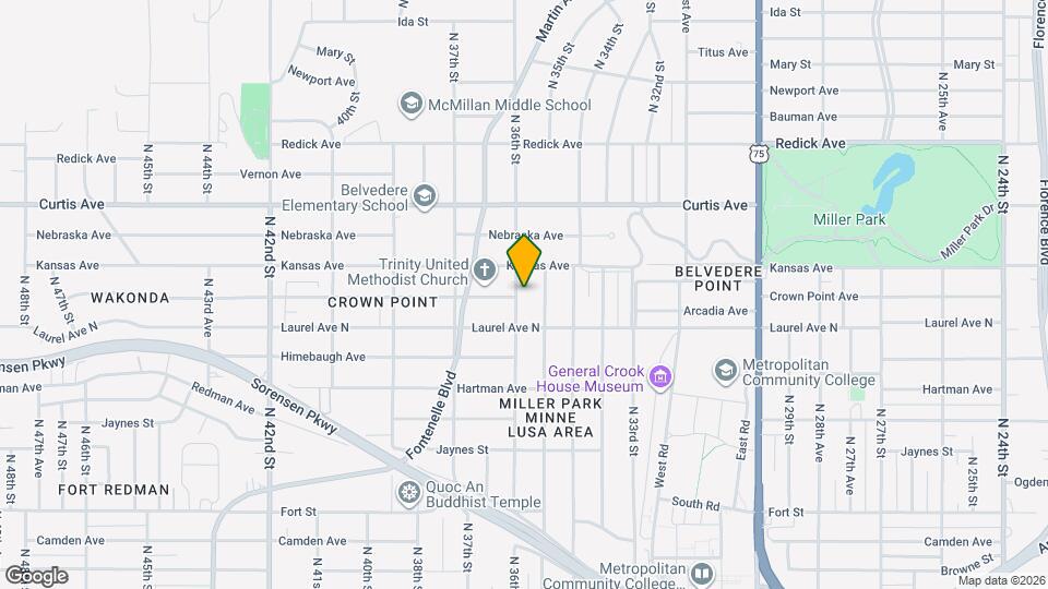 6001 N 36th St Map and Location Details