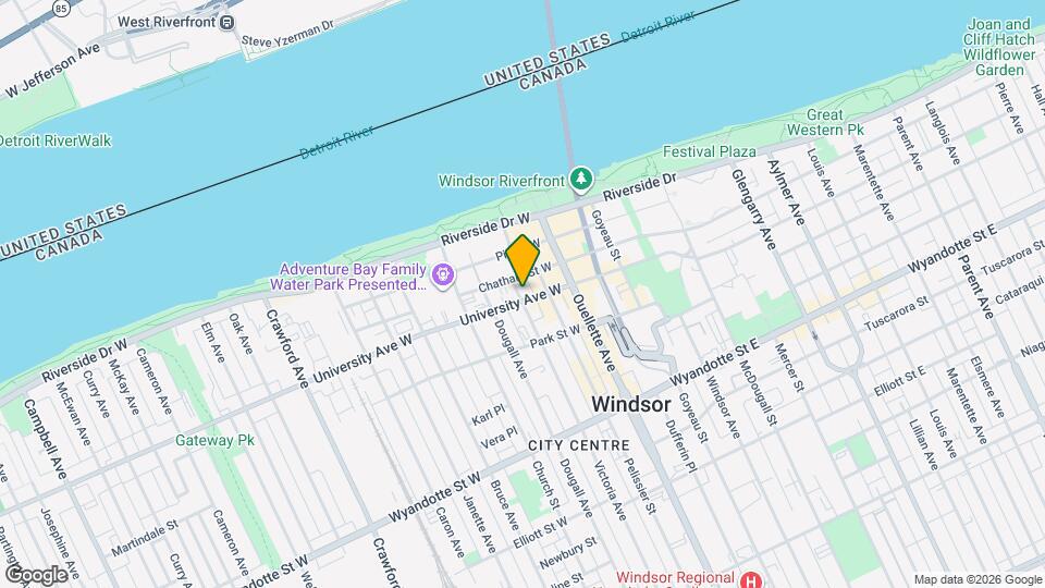 176 University Av W Map and Location Details