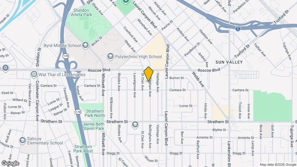8211 Bellingham Ave Map and Location Details