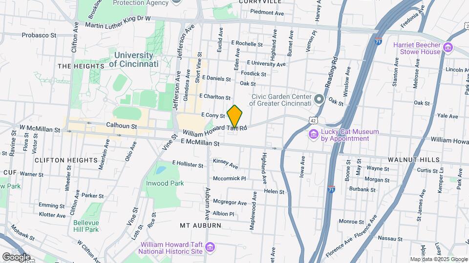 205 William Howard Taft Rd Mapa y Detalles de la Ubicación
