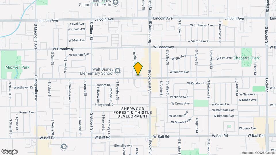 2215 W Orange Ave Mapa y Detalles de la Ubicación