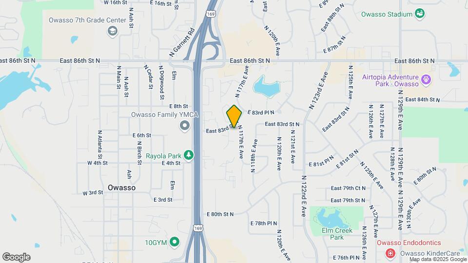 8245 N 116th E Ave Map and Location Details