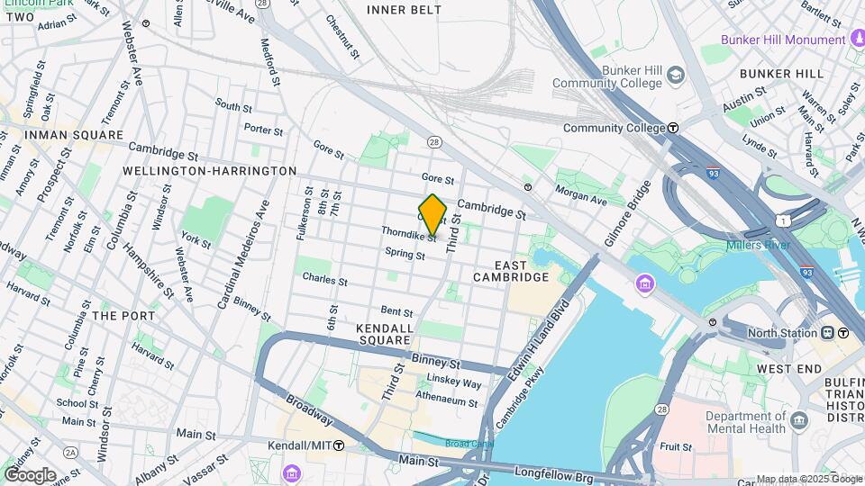 70 Thorndike St, Unit 2 Map and Location Details