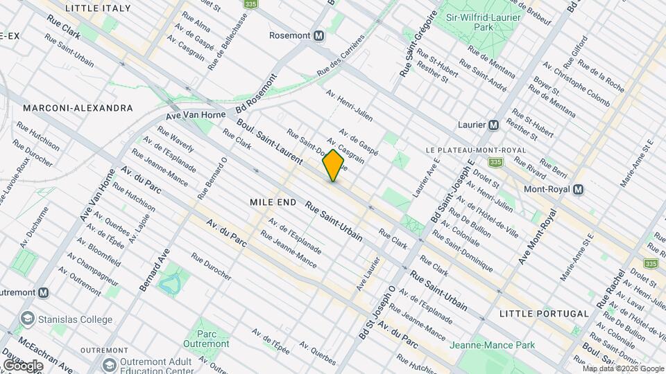 5334-5348 Saint-Laurent Map and Location Details