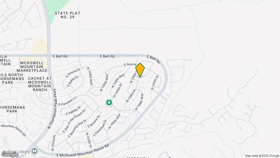 10840 E Bahia Dr Map and Location Details