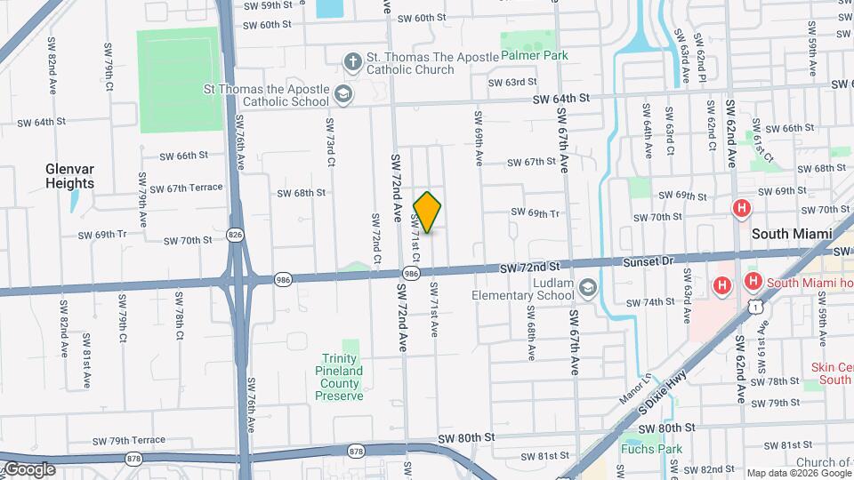 7020 SW 71st Ave Map and Location Details