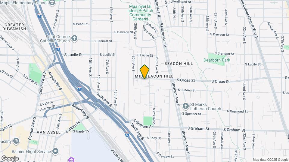 2105 S Orcas St Map and Location Details