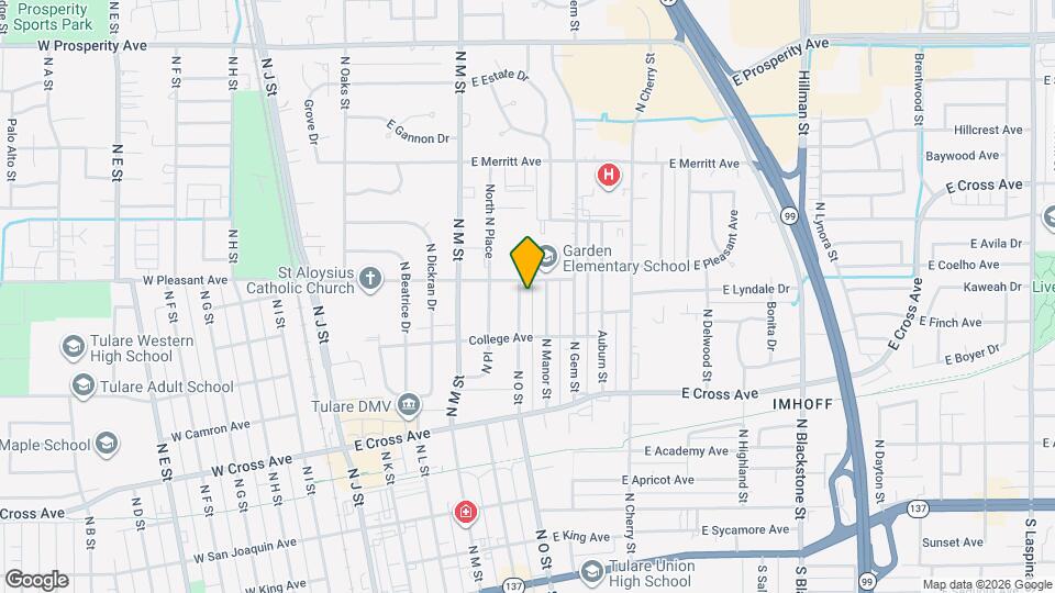 638 N O St Map and Location Details