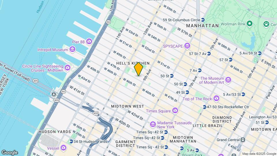 417 W 47th St Mapa y Detalles de la Ubicación