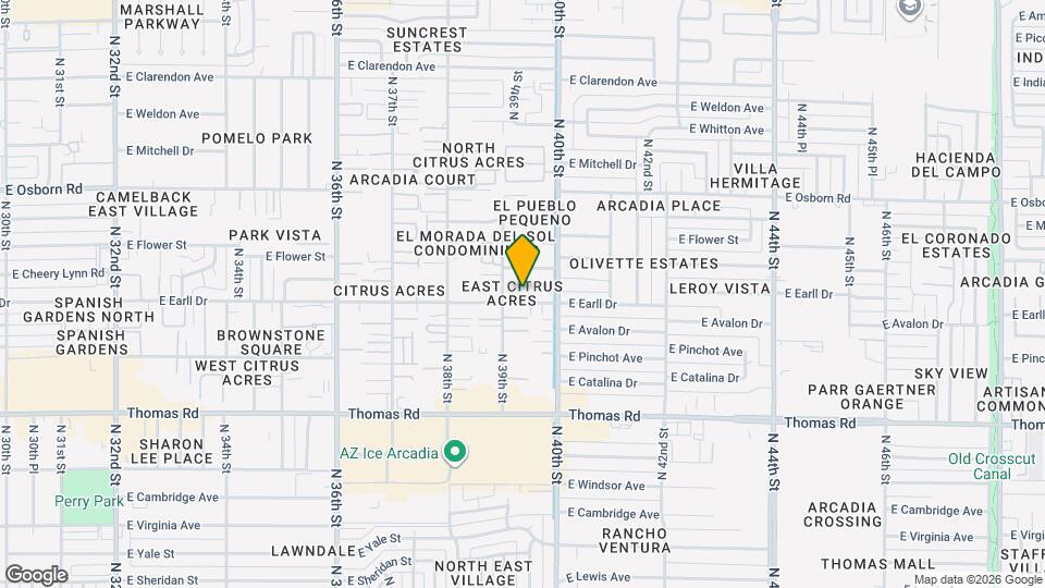 3926 E Earll Dr Map and Location Details